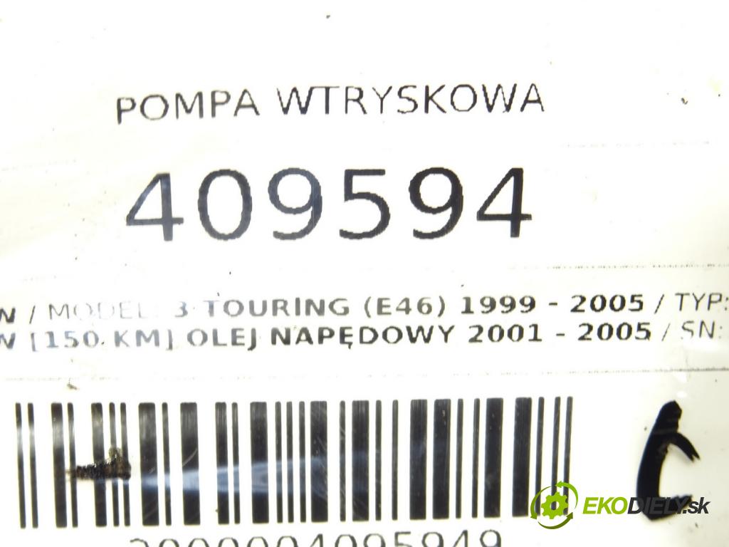 BMW 3 Touring (E46) 1999 - 2005    320 d 110 kW [150 KM] olej napędowy 2001 - 2005  Pumpa vstrekovacia 7788670 (Vstrekovacie čerpadlá)