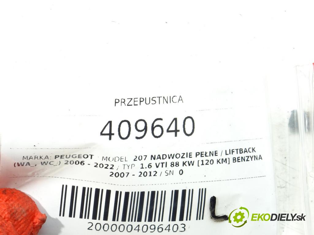 PEUGEOT 207 Nadwozie pełne / liftback (WA_, WC_) 2006 - 2022    1.6 VTi 88 kW [120 KM] benzyna 2007 - 2012  Škrtiaca klapka 757669780-02 (Škrtiace klapky)