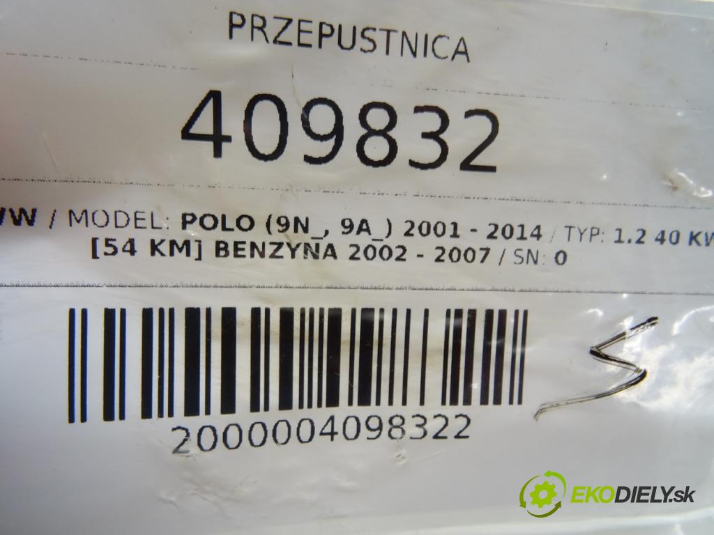 VW POLO (9N_, 9A_) 2001 - 2014    1.2 40 kW [54 KM] benzyna 2002 - 2007  Škrtiaca klapka 036133062N (Škrtiace klapky)