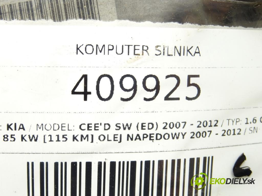 KIA CEED SW (ED) 2007 - 2012    1.6 CRDi 115 85 kW [115 KM] olej napędowy 2007 - 2  riadiaca jednotka Motor 39102-2A710 (Riadiace jednotky)