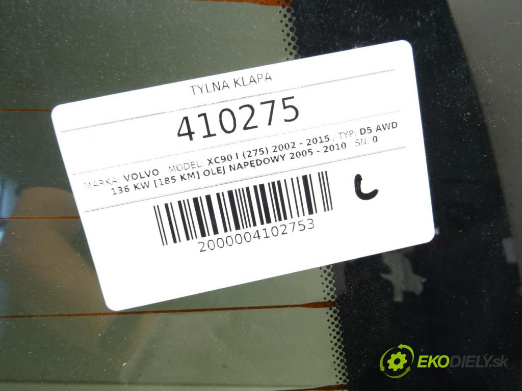 VOLVO XC90 I (275) 2002 - 2015    D5 AWD 136 kW [185 KM] olej napędowy 2005 - 2010  zadná kapota  (Zadné kapoty)