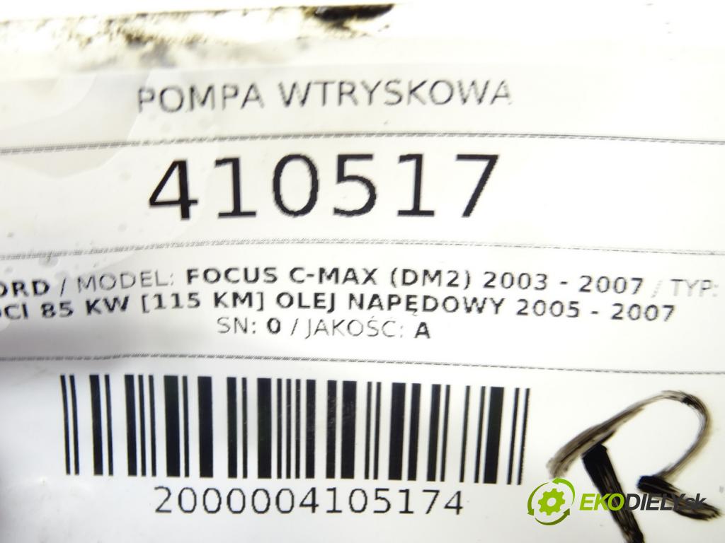 FORD FOCUS C-MAX (DM2) 2003 - 2007    1.8 TDCi 85 kW [115 KM] olej napędowy 2005 - 2007  pumpa vstřikovací 4M5Q9B395AF (Vstřikovací čerpadla)