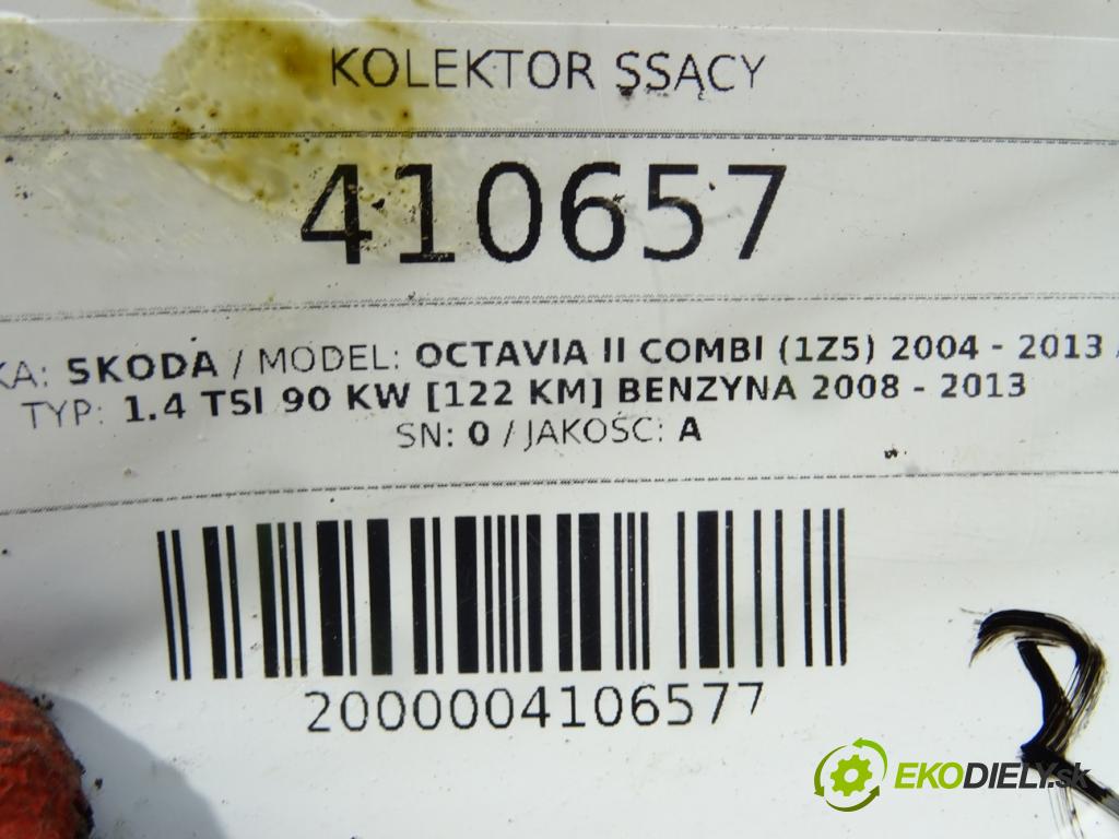 SKODA OCTAVIA II Combi (1Z5) 2004 - 2013    1.4 TSI 90 kW [122 KM] benzyna 2008 - 2013  Potrubie sacie, sanie 03C145749B (Sacie potrubia)