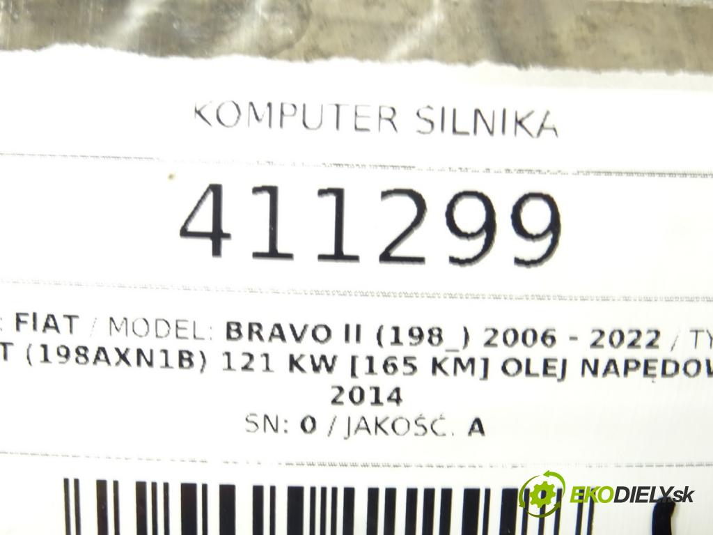 FIAT BRAVO II (198_) 2006 - 2022    2.0 D Multijet (198AXN1B) 121 kW [165 KM] olej nap  riadiaca jednotka Motor 0281014540 (Riadiace jednotky)