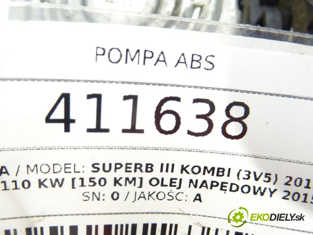 SKODA SUPERB III Kombi (3V5) 2015 - 2022    2.0 TDI 110 kW [150 KM] olej napędowy 2015 - 2022  Pumpa ABS 5Q0614517GD (Pumpy ABS)