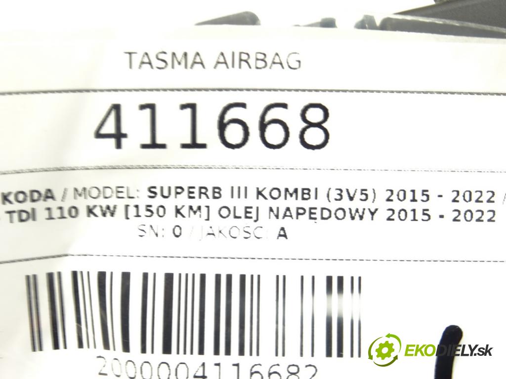 SKODA SUPERB III Kombi (3V5) 2015 - 2022    2.0 TDI 110 kW [150 KM] olej napędowy 2015 - 2022  Krúžok, slimák airbag 5Q1953569J (Airbagy)