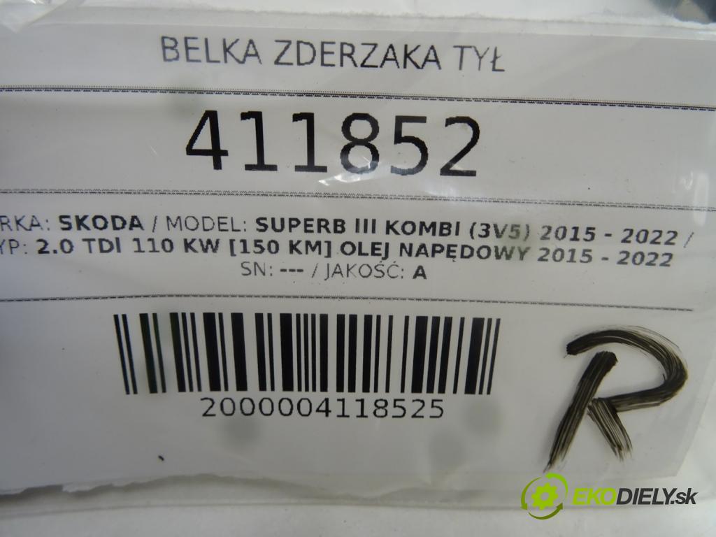 SKODA SUPERB III Kombi (3V5) 2015 - 2022    2.0 TDI 110 kW [150 KM] olej napędowy 2015 - 2022  Výstuha nárazníka zad  (Výstuhy zadné)