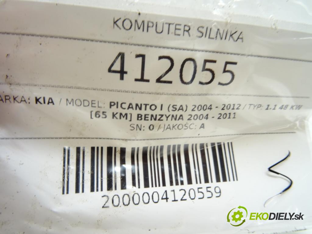 KIA PICANTO I (SA) 2004 - 2012    1.1 48 kW [65 KM] benzyna 2004 - 2011  riadiaca jednotka Motor 39110-02SM0 (Riadiace jednotky)