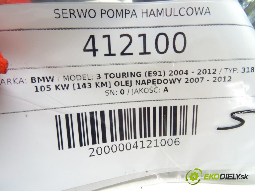 BMW 3 Touring (E91) 2004 - 2012    318 d 105 kW [143 KM] olej napędowy 2007 - 2012  Posilovač Pumpa brzdová 6785648 (Posilňovače bŕzd)