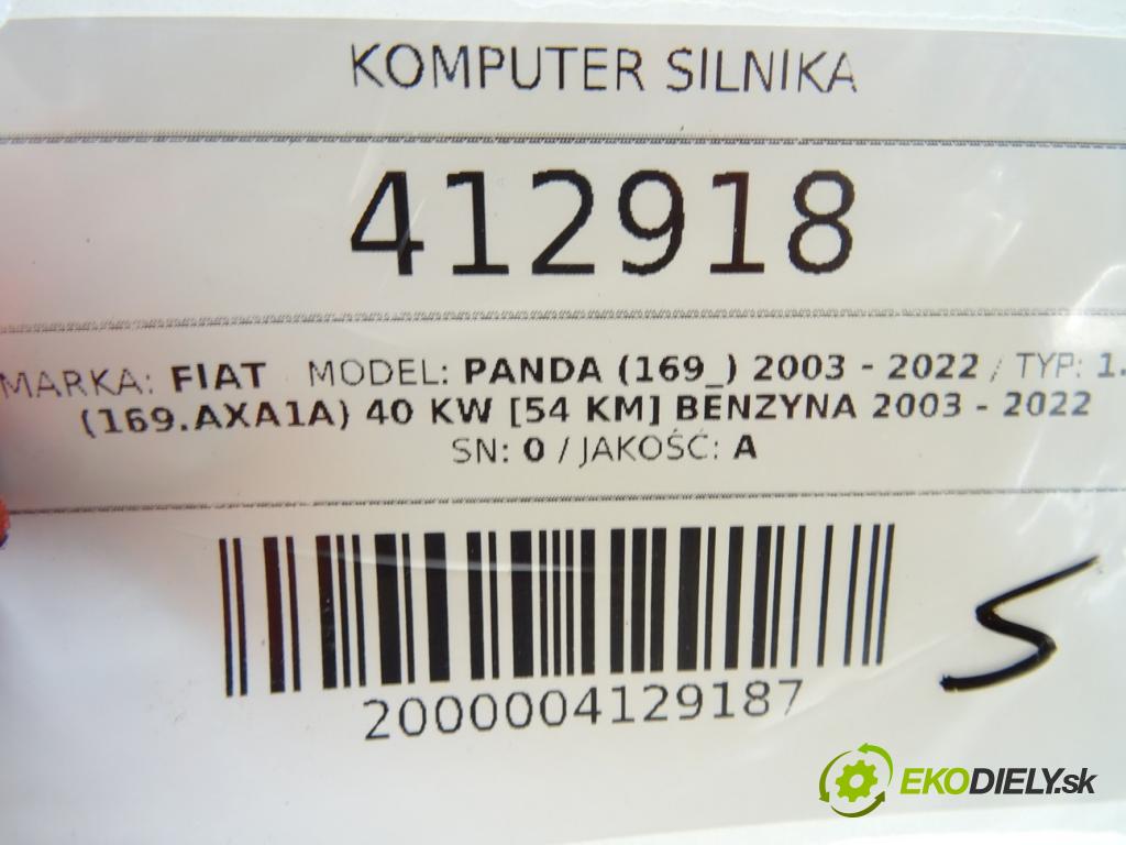 FIAT PANDA (169_) 2003 - 2022    1.1 (169.AXA1A) 40 kW [54 KM] benzyna 2003 - 2022  riadiaca jednotka Motor 55188619 (Riadiace jednotky)