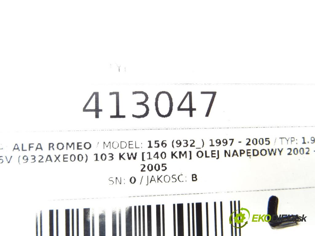 ALFA ROMEO 156 (932_) 1997 - 2005    1.9 JTD 16V (932AXE00) 103 kW [140 KM] olej napędo  zadná kapota  (Zadné kapoty)
