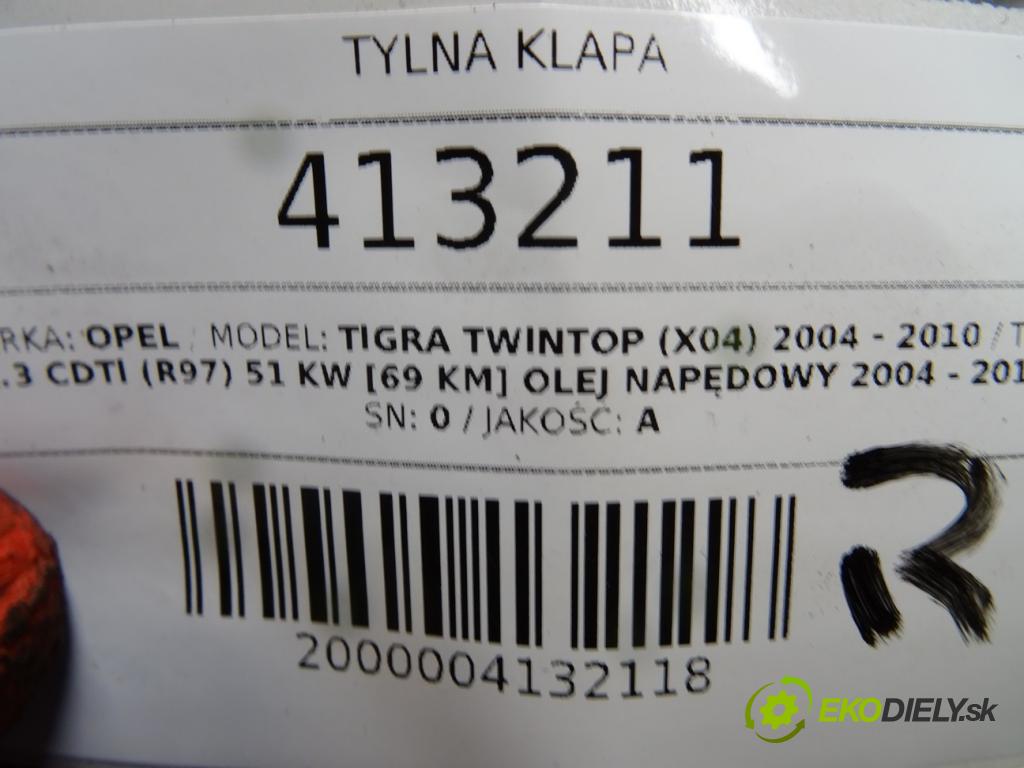 OPEL TIGRA TwinTop (X04) 2004 - 2010    1.3 CDTI (R97) 51 kW [69 KM] olej napędowy 2004 -   zadná kapota  (Zadné kapoty)