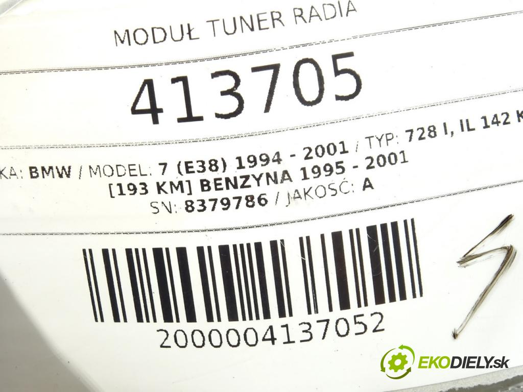 BMW 7 (E38) 1994 - 2001    728 i, iL 142 kW [193 KM] benzyna 1995 - 2001  Modul TUNER radia 8379786 (Ostatné)