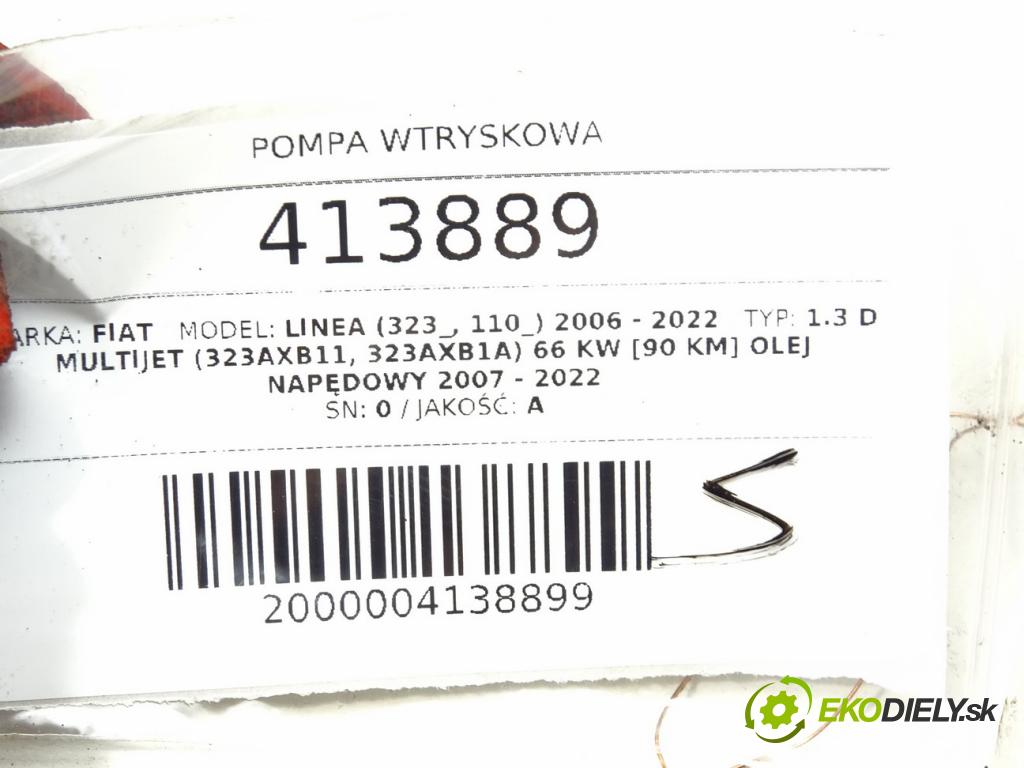 FIAT LINEA (323_, 110_) 2006 - 2022    1.3 D Multijet (323AXB11, 323AXB1A) 66 kW [90 KM]   Pumpa vstrekovacia 0445010157 (Vstrekovacie čerpadlá)