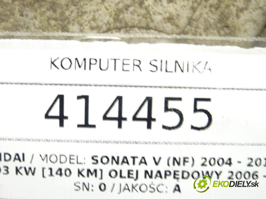 HYUNDAI SONATA V (NF) 2004 - 2014    2.0 CRDi 103 kW [140 KM] olej napędowy 2006 - 2010  riadiaca jednotka Motor 39113-27405 (Riadiace jednotky)