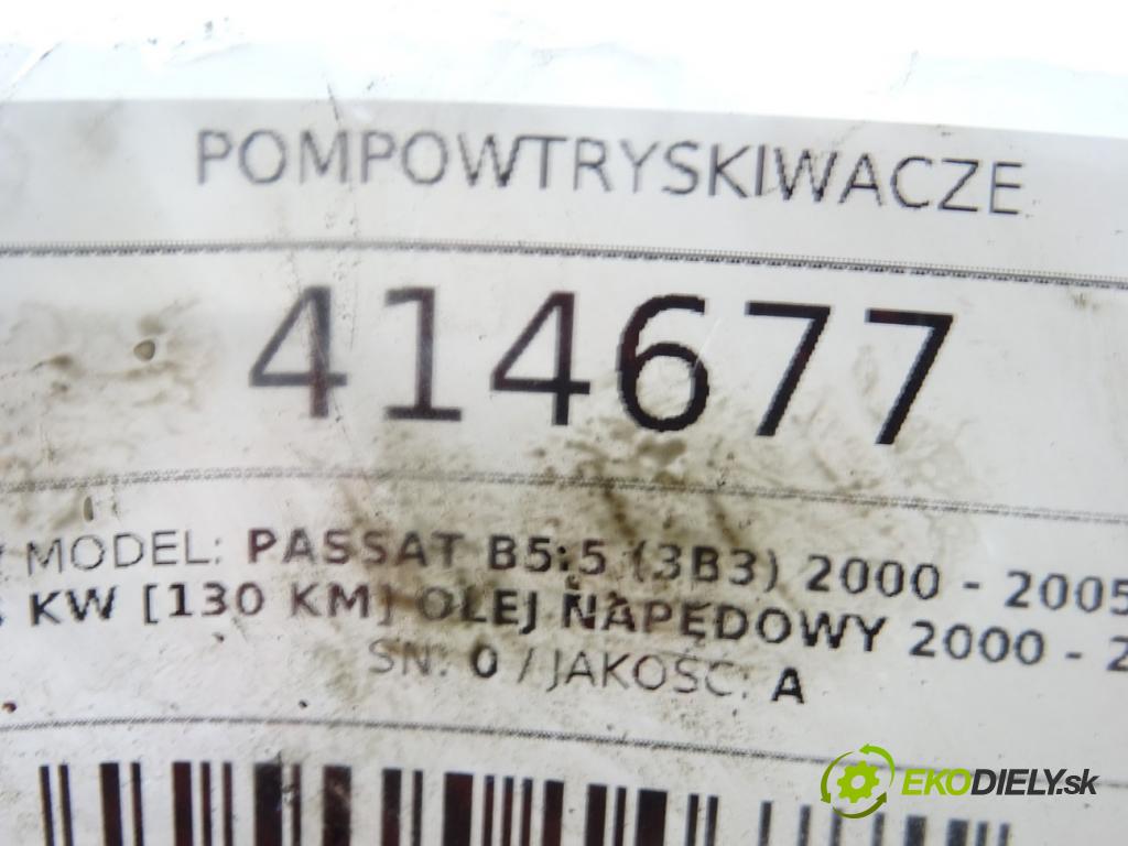 VW PASSAT B5.5 (3B3) 2000 - 2005    1.9 TDI 96 kW [130 KM] olej napędowy 2000 - 2005  vstrekovače 0414720039 (Vstrekovače)