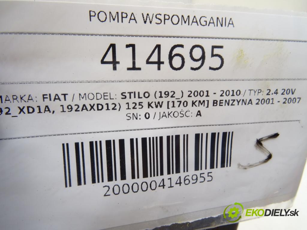 FIAT STILO (192_) 2001 - 2010    2.4 20V (192_XD1A, 192AXD12) 125 kW [170 KM] benzy  pumpa servočerpadlo 00046846858 (Servočerpadlá, pumpy řízení)