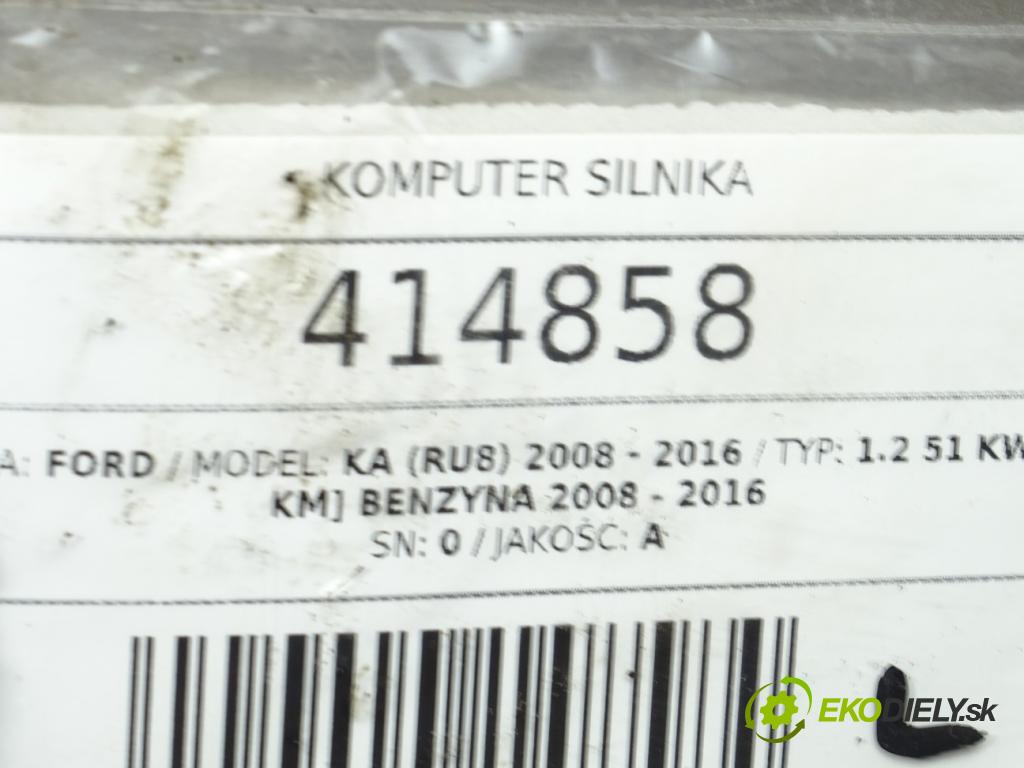 FORD KA (RU8) 2008 - 2016    1.2 51 kW [69 KM] benzyna 2008 - 2016  riadiaca jednotka Motor 51868986 (Riadiace jednotky)