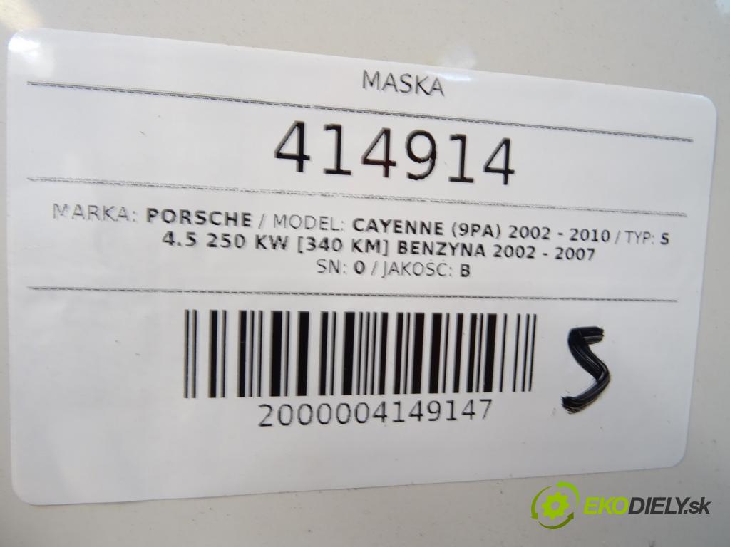 PORSCHE CAYENNE (9PA) 2002 - 2010    S 4.5 250 kW [340 KM] benzyna 2002 - 2007  Kapota  (Kapoty)