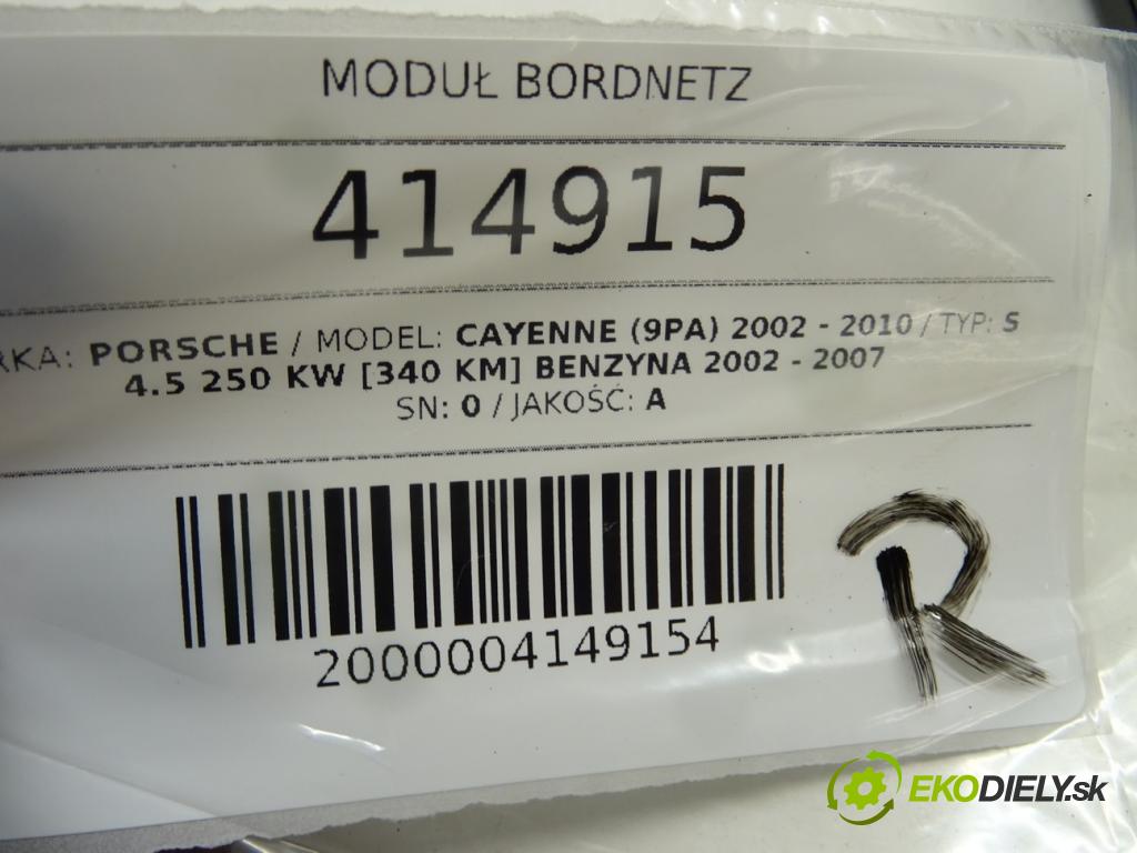 PORSCHE CAYENNE (9PA) 2002 - 2010    S 4.5 250 kW [340 KM] benzyna 2002 - 2007  Modul BORDNETZ 7L5937049C (Ostatné)