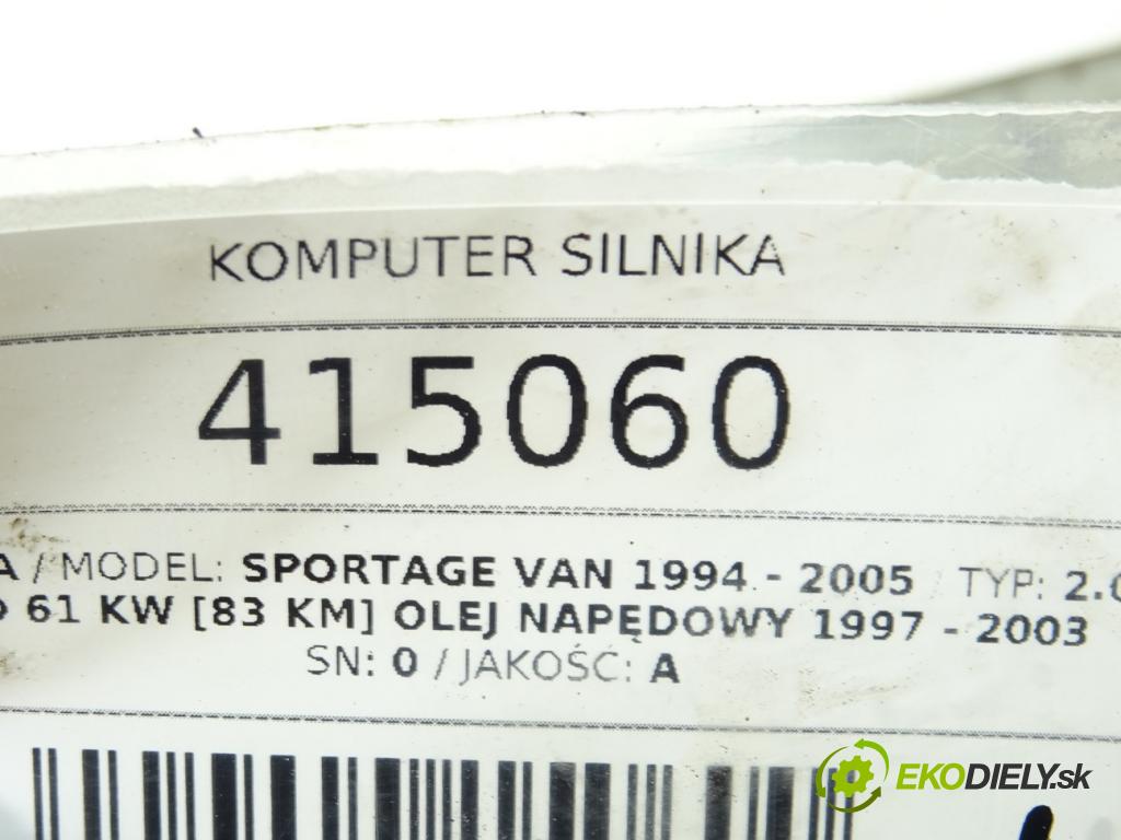 KIA SPORTAGE VAN 1994 - 2005    2.0 TDI 4WD 61 kW [83 KM] olej napędowy 1997 - 200  riadiaca jednotka Motor 407913-1743 K04R18881E (Riadiace jednotky)