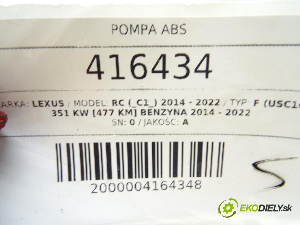 LEXUS RC (_C1_) 2014 - 2022    F (USC10_) 351 kW [477 KM] benzyna 2014 - 2022  Pumpa ABS 89541-24100 (Pumpy ABS)