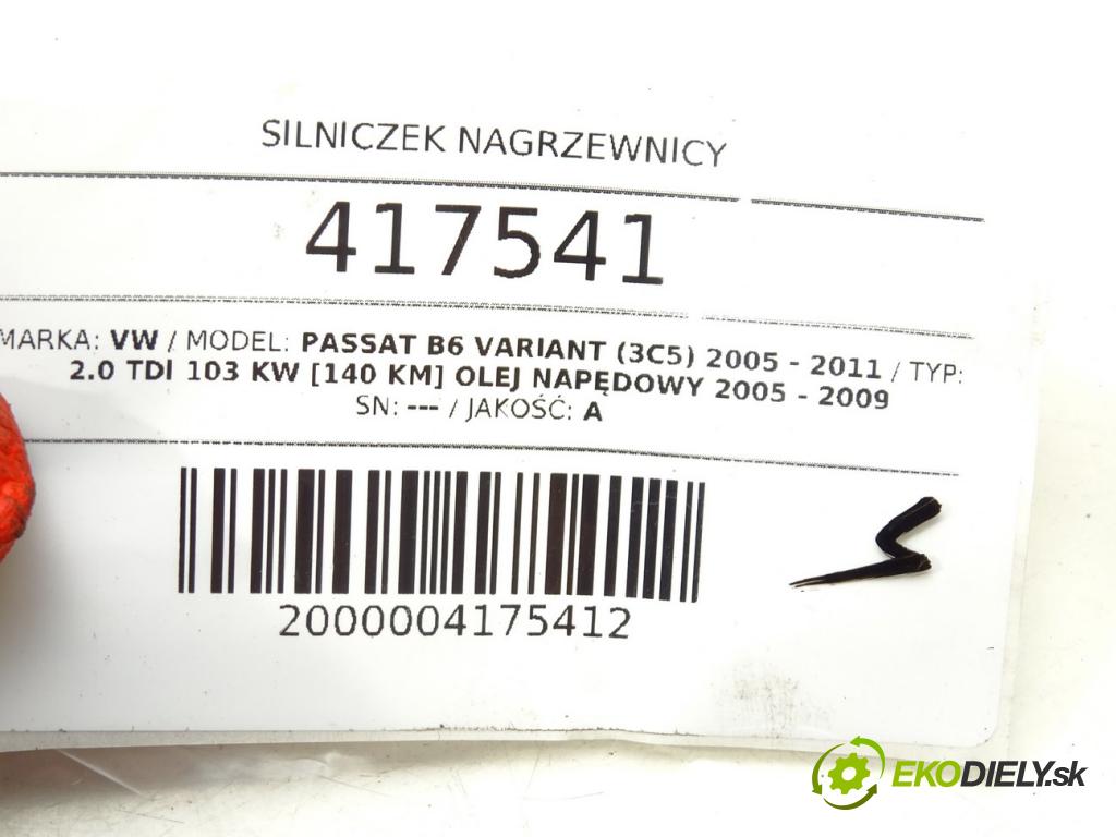 VW PASSAT B6 Variant (3C5) 2005 - 2011    2.0 TDI 103 kW [140 KM] olej napędowy 2005 - 2009  Motorček kúrenia 3C0907511D (Motorčeky kúrenia)