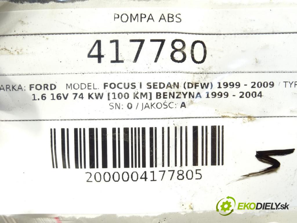 FORD FOCUS I sedan (DFW) 1999 - 2009    1.6 16V 74 kW [100 KM] benzyna 1999 - 2004  Pumpa ABS 2M51-2M110-EC (Pumpy ABS)