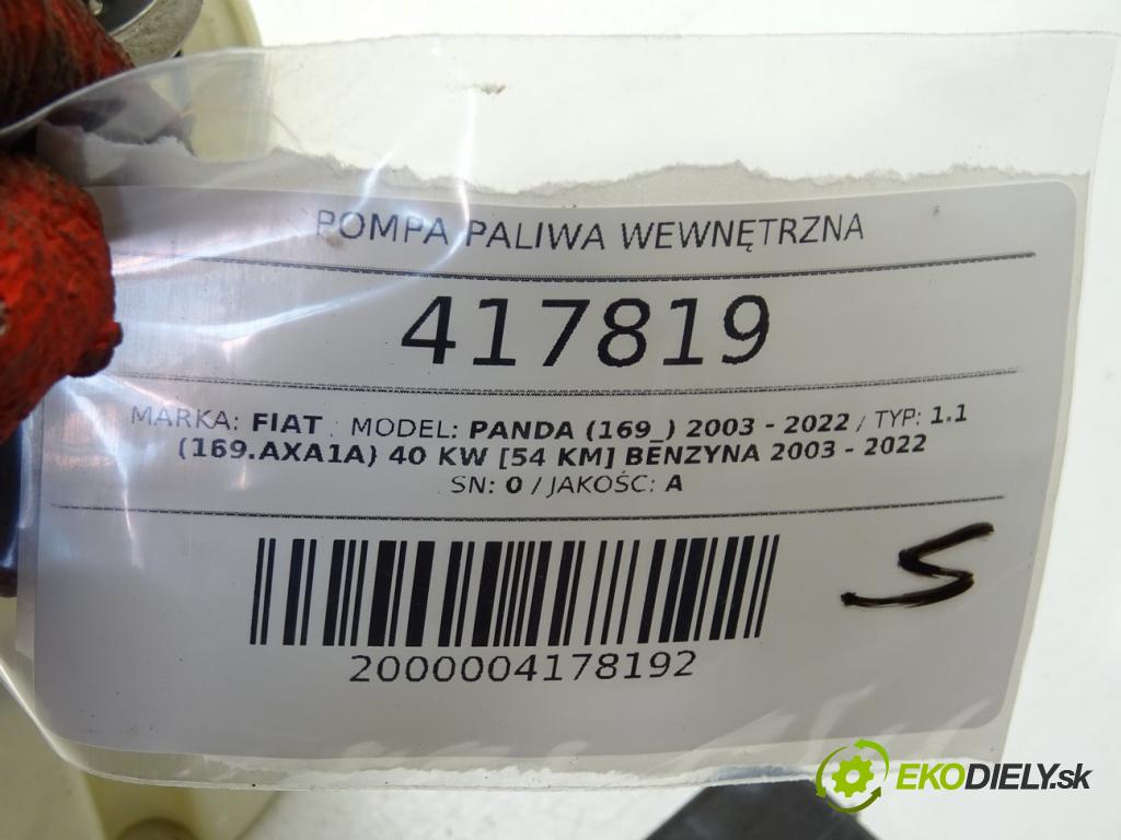 FIAT PANDA (169_) 2003 - 2022    1.1 (169.AXA1A) 40 kW [54 KM] benzyna 2003 - 2022  pumpa paliva vnitřní 46798695 (Palivové pumpy, čerpadla)