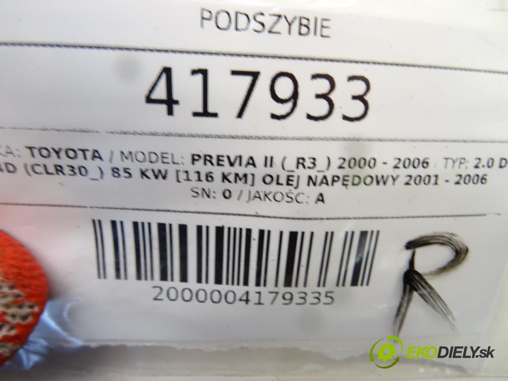 TOYOTA PREVIA II (_R3_) 2000 - 2006    2.0 D-4D (CLR30_) 85 kW [116 KM] olej napędowy 200  Torpédo, plast pod čelné okno 55781-28040 55782-28020 (Torpéda)