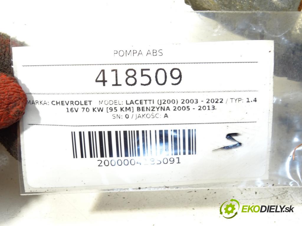 CHEVROLET LACETTI (J200) 2003 - 2022    1.4 16V 70 kW [95 KM] benzyna 2005 - 2013  Pumpa ABS 96549743 (Pumpy ABS)