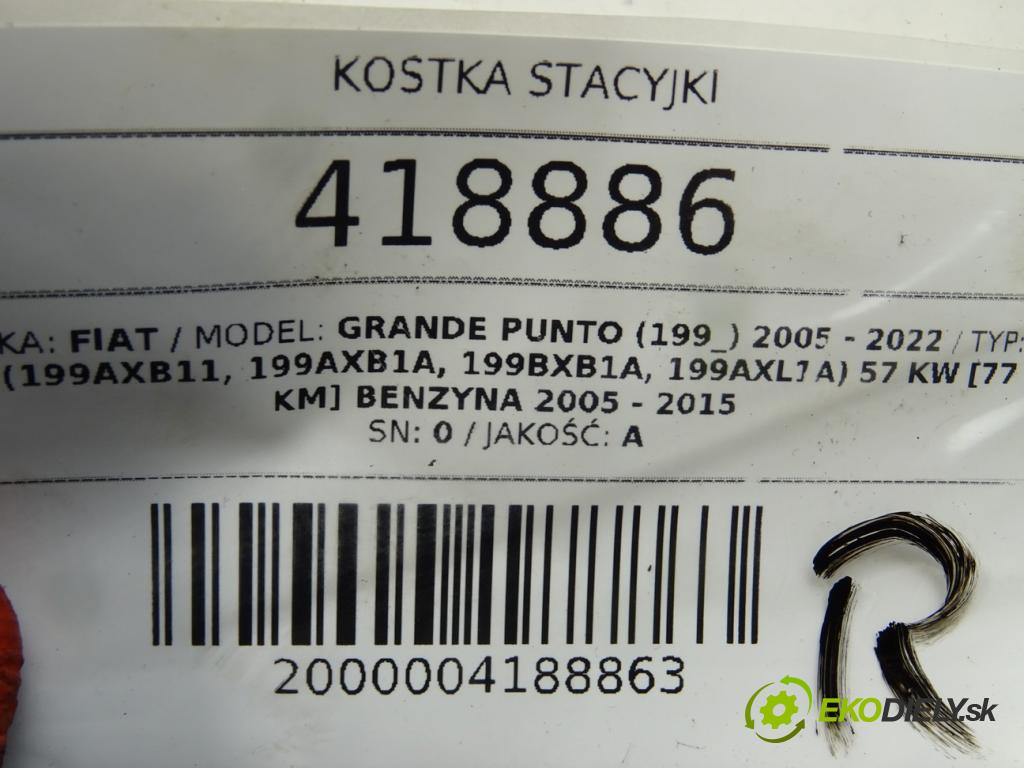 FIAT GRANDE PUNTO (199_) 2005 - 2022    1.4 (199AXB11, 199AXB1A, 199BXB1A, 199AXL1A) 57 kW  Kocka, vložka spínacej skrinky 51793074 (Spínacie skrinky a kľúče)