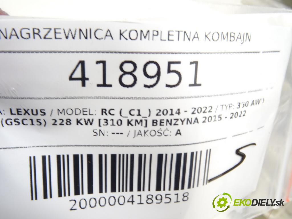 LEXUS RC (_C1_) 2014 - 2022    350 AWD (GSC15) 228 kW [310 KM] benzyna 2015 - 202  Výhrevné teleso, radiátor kúrenia komplet KOMBAJN 87010-53081 (Radiátory kúrenia)