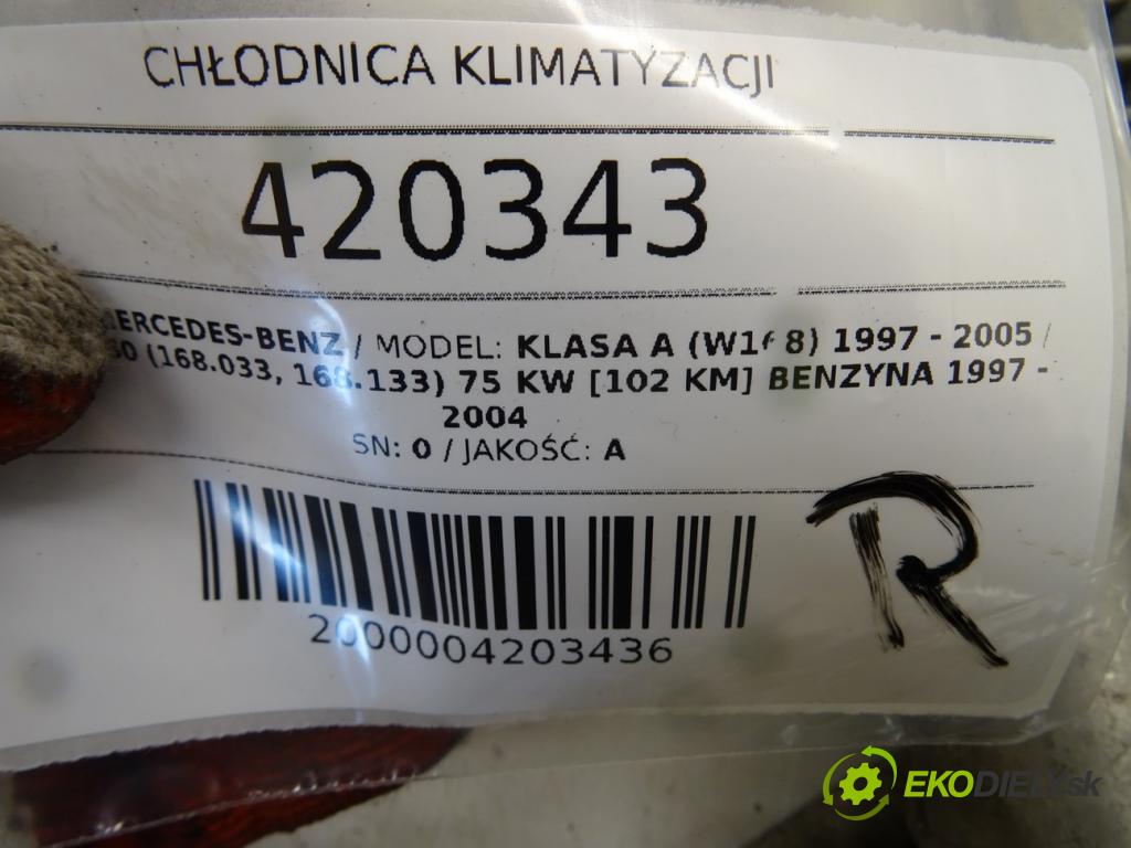 MERCEDES-BENZ KLASA A (W168) 1997 - 2005    A 160 (168.033, 168.133) 75 kW [102 KM] benzyna 19  Chladič klimatizácie  (Chladiče klimatizácie)