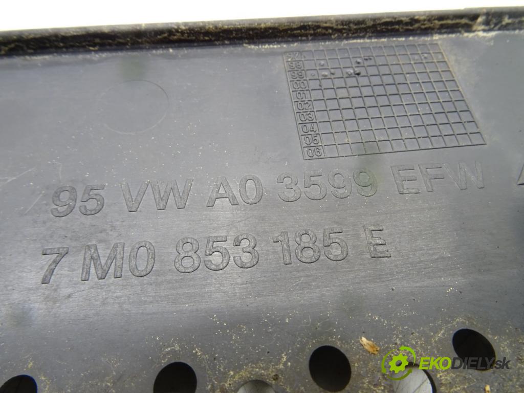 SEAT ALHAMBRA (7V8, 7V9) 1996 - 2010    1.9 TDI 81 kW [110 KM] olej napędowy 1996 - 2000  Torpédo, plast pod čelné okno  (Torpéda)
