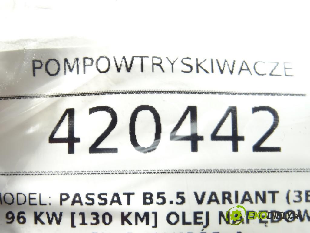 VW PASSAT B5.5 Variant (3B6) 2000 - 2005    1.9 TDI 96 kW [130 KM] olej napędowy 2000 - 2005  vstrekovače 0414720039 (Vstrekovače)