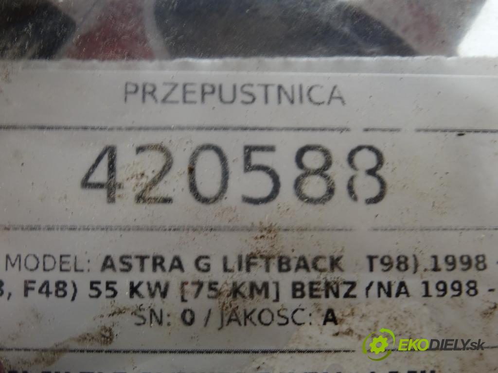 OPEL ASTRA G liftback (T98) 1998 - 2009    1.6 (F08, F48) 55 kW [75 KM] benzyna 1998 - 2000  Škrtiaca klapka  (Škrtiace klapky)