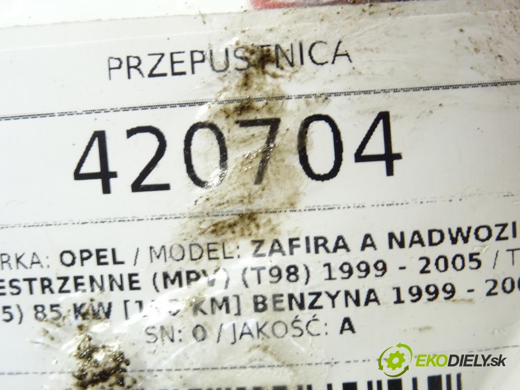 OPEL ZAFIRA A nadwozie wielkoprzestrzenne (MPV) (T98) 1999 - 2005    1.8 16V (F75) 85 kW [116 KM] benzyna 1999 - 2000  Škrtiaca klapka 0 (Škrtiace klapky)