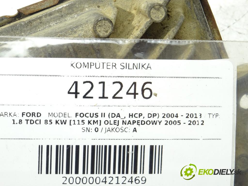 FORD FOCUS II (DA_, HCP, DP) 2004 - 2013    1.8 TDCi 85 kW [115 KM] olej napędowy 2005 - 2012  riadiaca jednotka Motor 7M51-12A650-APB (Riadiace jednotky)