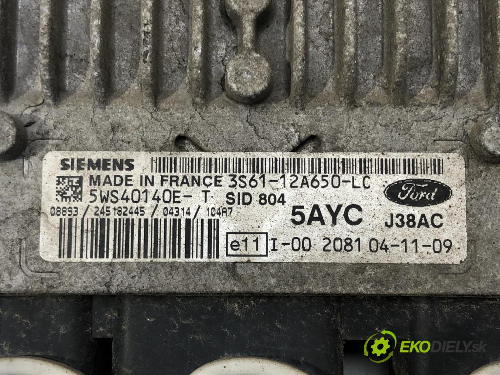 FORD FUSION (JU_) 2002 - 2012    1.4 TDCi 50 kW [68 KM] olej napędowy 2002 - 2012  řídící jednotka motora 3S61-12A650-LC (Řídící jednotky)