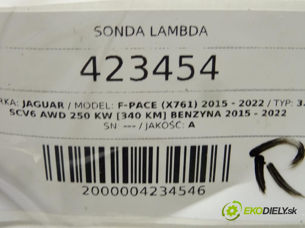 JAGUAR F-PACE (X761) 2015 - 2022    3.0 SCV6 AWD 250 kW [340 KM] benzyna 2015 - 2022  sonda lambda DW93-9G444-FB (Lambda sondy)