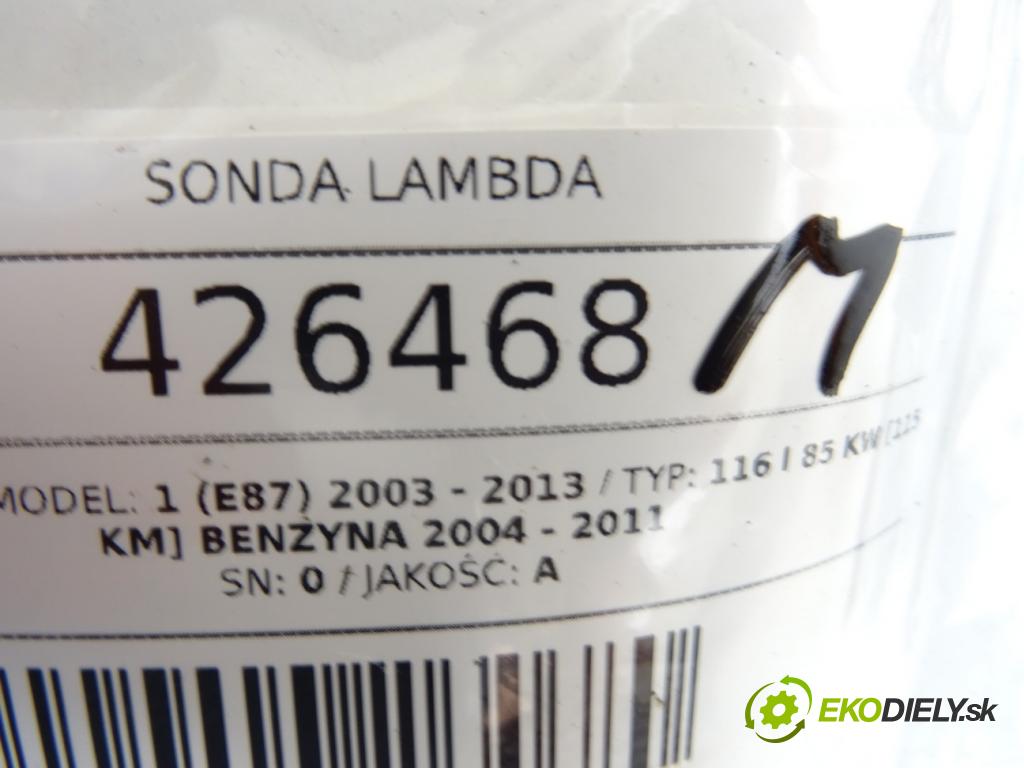 BMW 1 (E87) 2003 - 2013    116 i 85 kW [115 KM] benzyna 2004 - 2011  sonda lambda 7530287 (Lambda sondy)