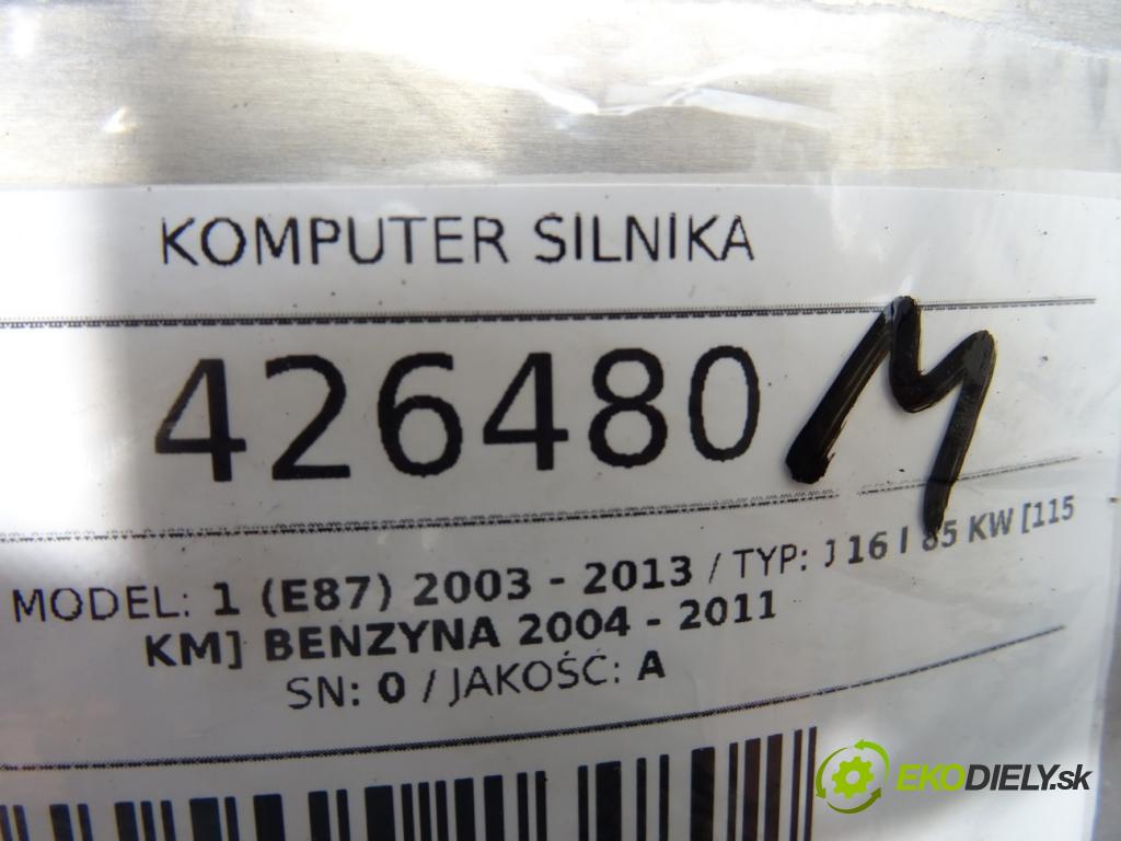 BMW 1 (E87) 2003 - 2013    116 i 85 kW [115 KM] benzyna 2004 - 2011  riadiaca jednotka Motor 7550688 (Riadiace jednotky)