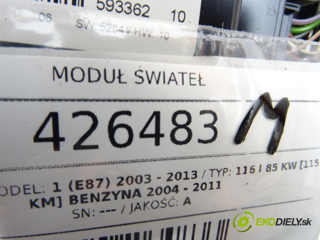 BMW 1 (E87) 2003 - 2013    116 i 85 kW [115 KM] benzyna 2004 - 2011  Modul svetiel 6961130 (Ostatné)