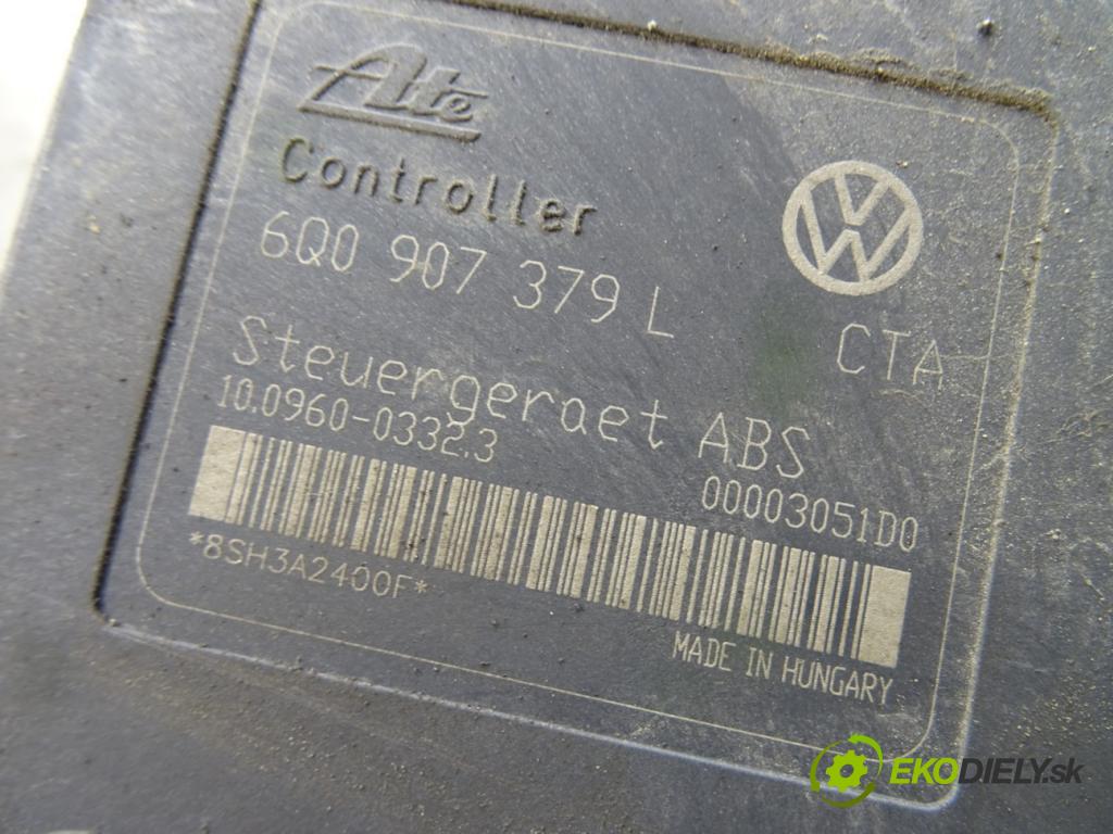 VW POLO (9N_, 9A_) 2001 - 2014    1.4 TDI 55 kW [75 KM] olej napędowy 2001 - 2005  Pumpa ABS 6Q0907379L (Pumpy ABS)