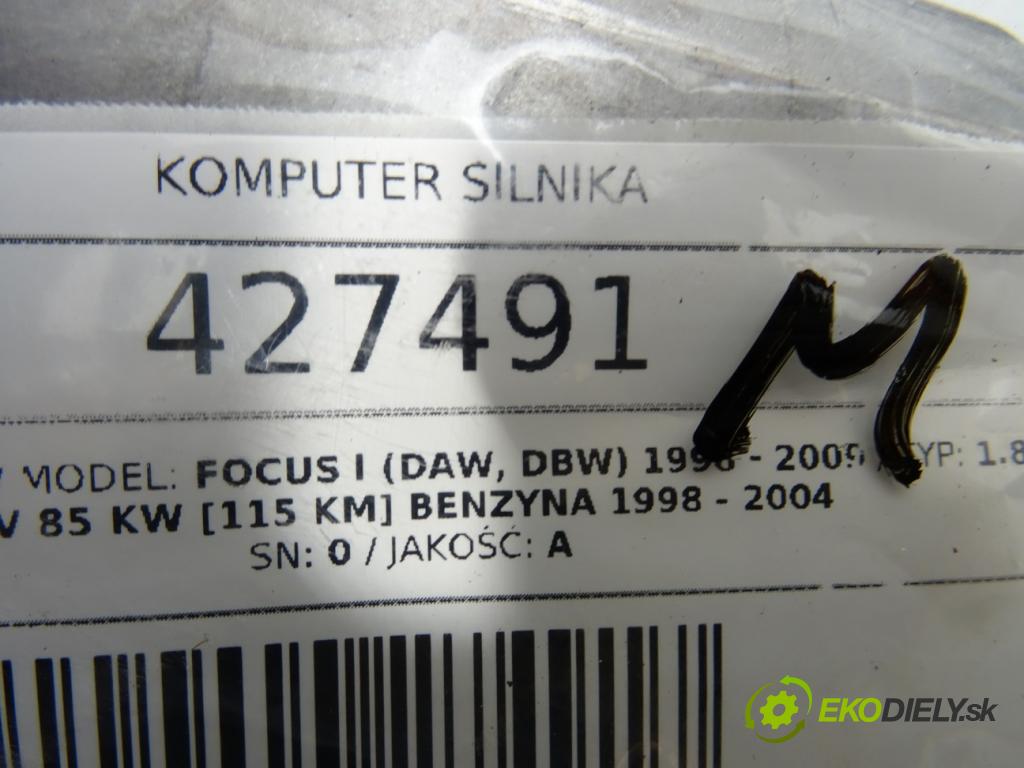 FORD FOCUS I (DAW, DBW) 1998 - 2009    1.8 16V 85 kW [115 KM] benzyna 1998 - 2004  riadiaca jednotka Motor 1S4F-12A650-FB (Riadiace jednotky)