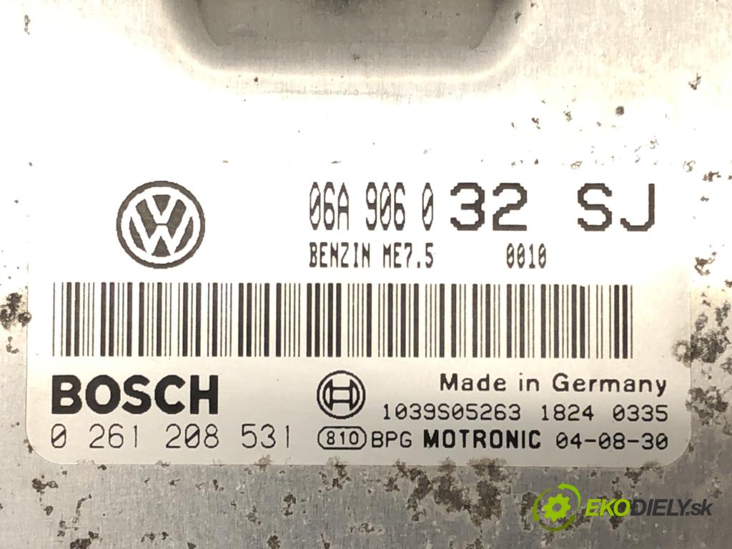 SEAT LEON (1M1) 1999 - 2006    1.8 20V T 132 kW [180 KM] benzyna 1999 - 2006  riadiaca jednotka Motor 06A906032SJ 0261208531 (Riadiace jednotky)