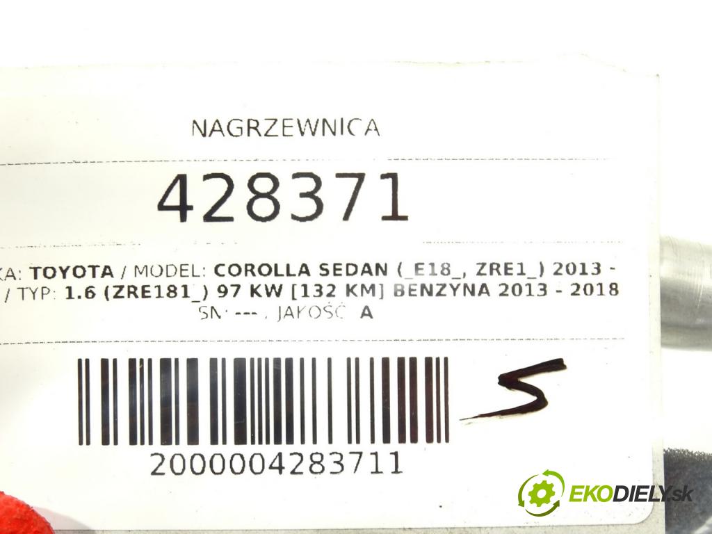 TOYOTA COROLLA sedan (_E18_, ZRE1_) 2013 - 2019    1.6 (ZRE181_) 97 kW [132 KM] benzyna 2013 - 2018  topné těleso radiátor topení  (Radiátory topení)