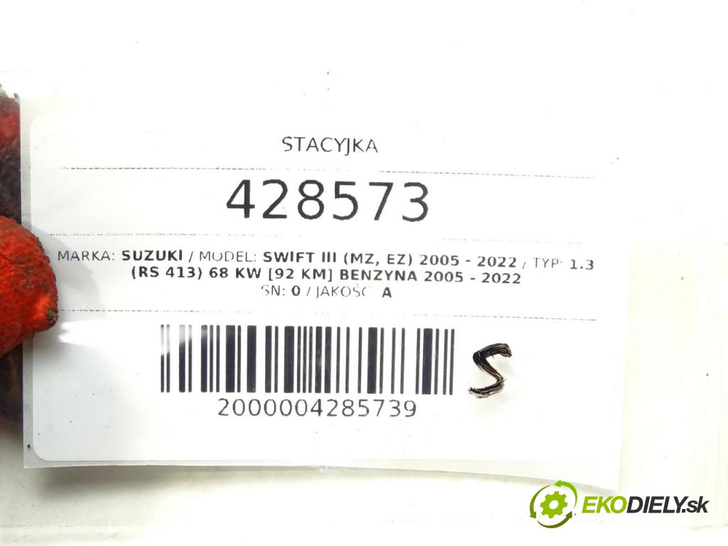 SUZUKI SWIFT III (MZ, EZ) 2005 - 2022    1.3 (RS 413) 68 kW [92 KM] benzyna 2005 - 2022  spinačka 0 (Spínacie skrinky a kľúče)
