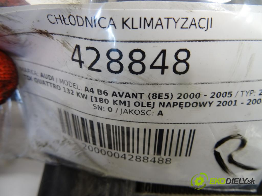 AUDI A4 B6 Avant (8E5) 2000 - 2005    2.5 TDI quattro 132 kW [180 KM] olej napędowy 2001  Chladič klimatizácie  (Chladiče klimatizácie)